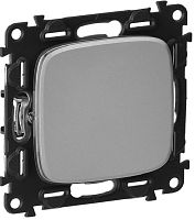 Выключатель без рамки Legrand Valena Allure 1-кл. алюминий картинка